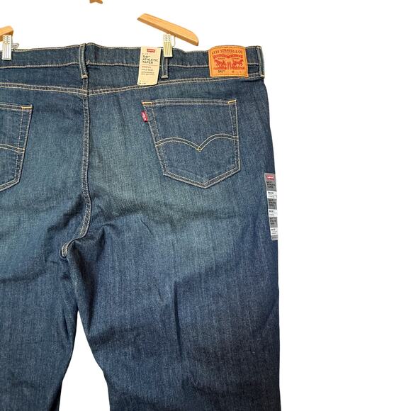 Levis 541 Athletic Taper Jeans Mens 56x32 Big Tall Dark Wash Blue Stretch NWT - Picture 8 of 9